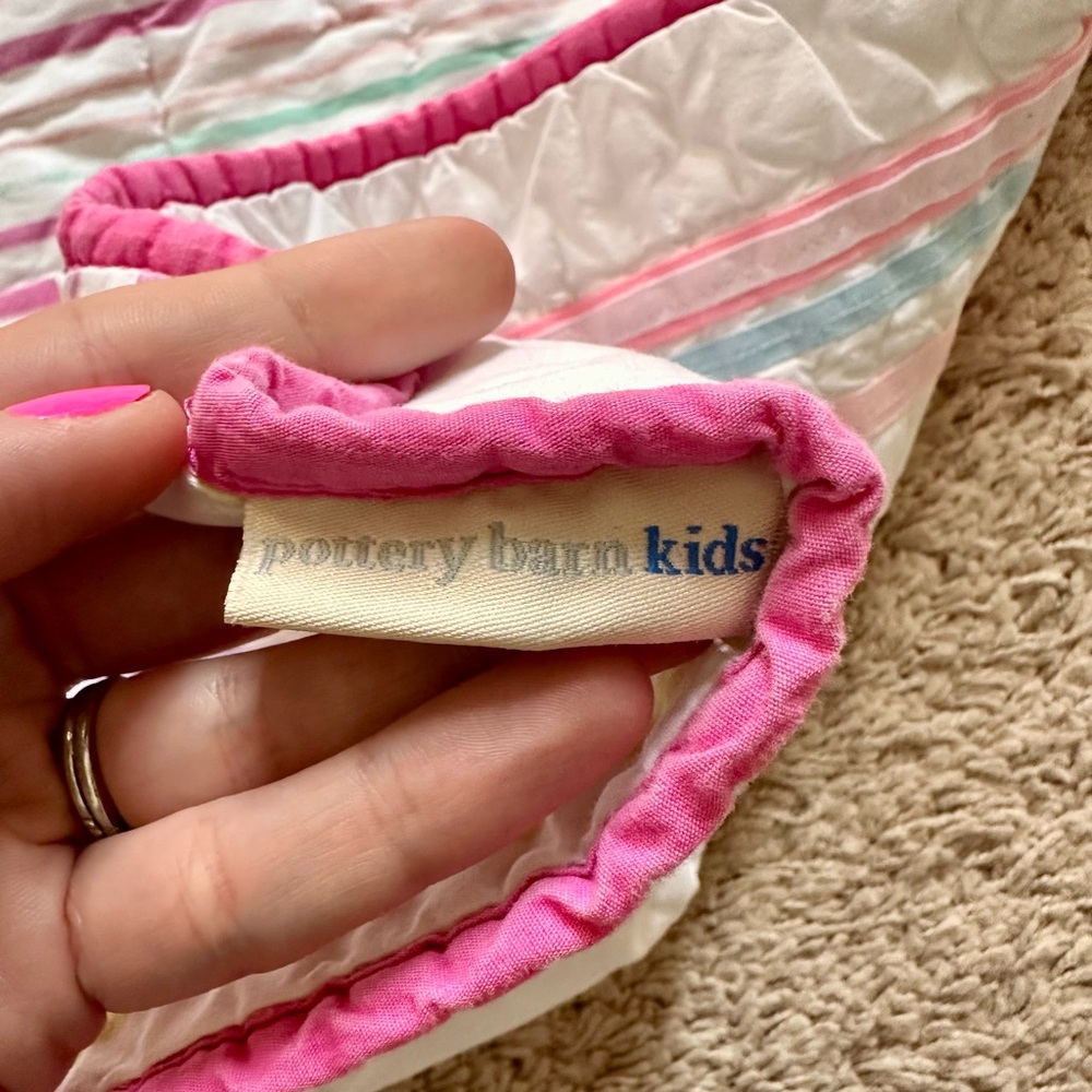 Pottery Barn Kids Rainbow Crib Quilt - Picture 3 of 6